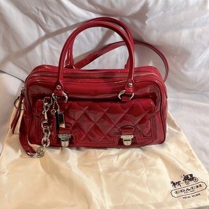 Patent leather Red Coach bag!